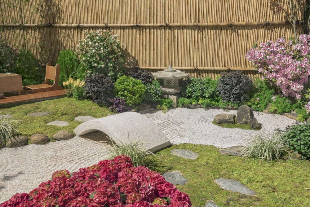 Oriental Japanese style backyard garden